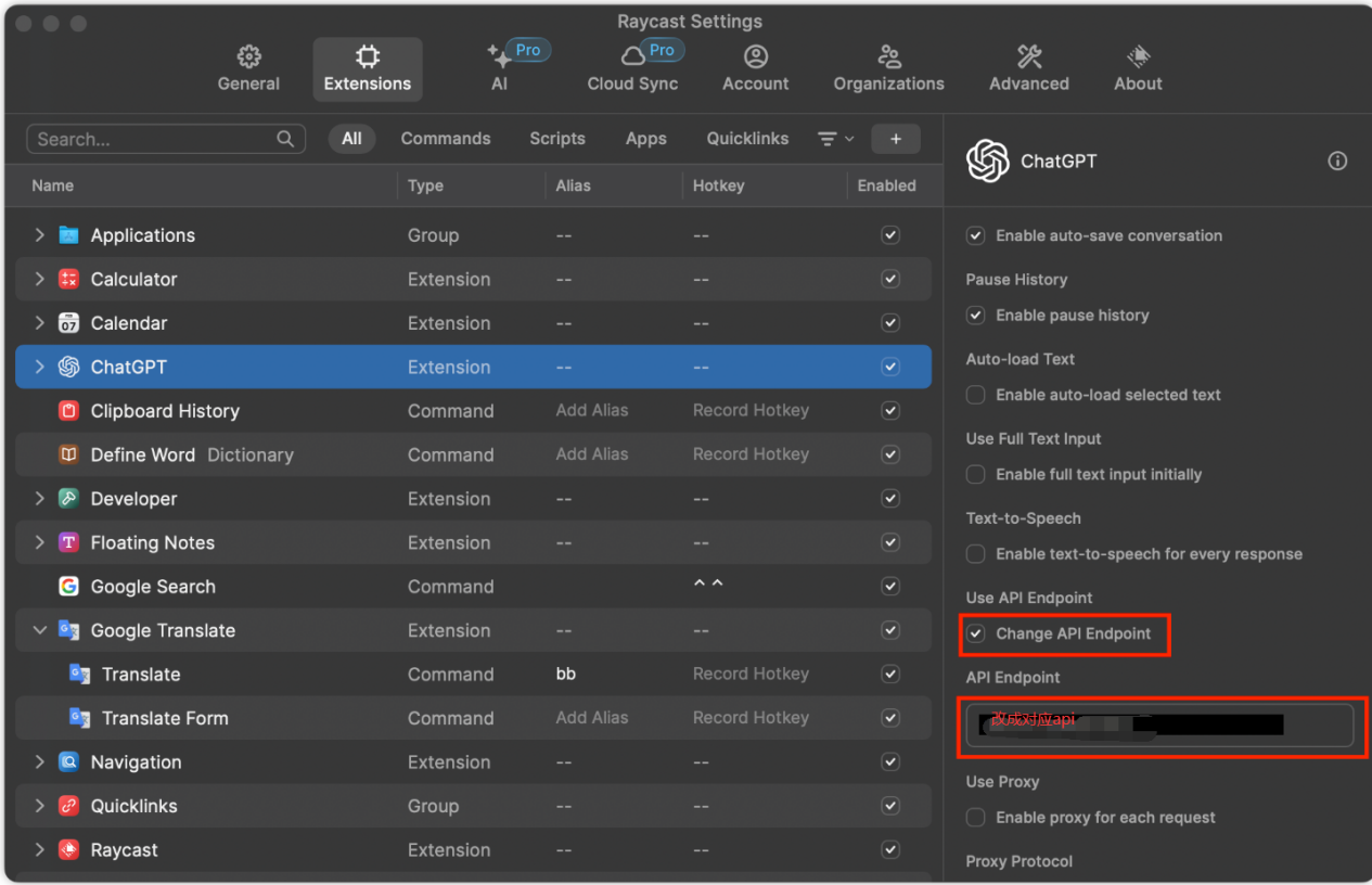 Raycast 设置 2
